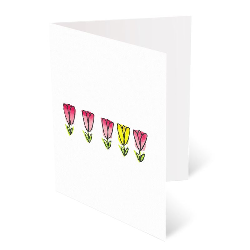 x16 pack A6 Greeting Cards, Tulip and Bumblebee Pack